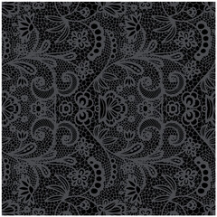 seamless abstract pattern design black background  ready for textile prints.