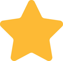 Yellow Star with curvy Corners Vector, Shining Symbol of Approval and Quality modern simple flat style isolated Vector Illustration editable points eps ai file graphic for rating 5 Excellence 