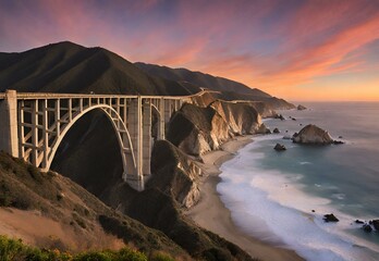 Timeless Trestle: California's Bixby Creek Bridge Coastal Dawn