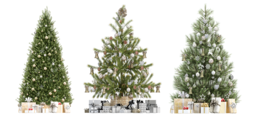 christmas tree isolated on white