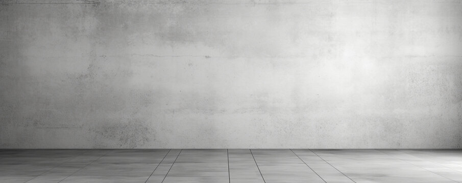 Fond pour conception et cr&eacute;ation graphique. Mur, sol gris. B&eacute;ton, ciment, mati&egrave;re.