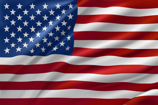 National flag of United states of america. 3d vector illustration
