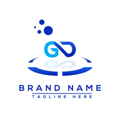 Letter GD blue Professional logo for all kinds of business - obrazy, fototapety, plakaty