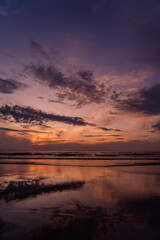 Fototapeta na wymiar sunset over the beach, lakshadweep beach scene