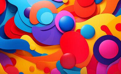 A colorful background with a lot of different shapes