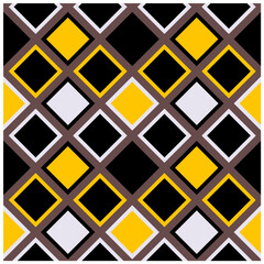 seamless geometric pattern yellow and black tetra angular design.