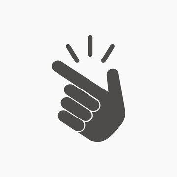 Finger snap icon vector. easy, gesture, hand symbol sign