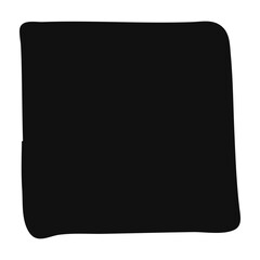 Square banner hand painted with black ink brush