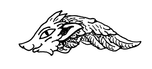 Fox Mask with Wings Hat Crown Masquerade Logo Stamp Print Tattoo