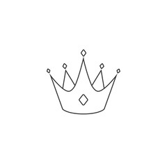 Yellow crown icon logo template. King vector icon