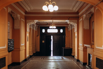 Entrance group Romashka , interior in an old building in St. Petersburg