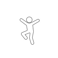 Dancing man icon. Flat style vector