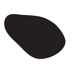 Freehand shape hand painted with ink paint swash