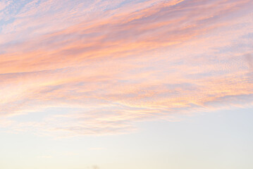 Colorful Cloudscape at Sunset Time. Landscape Horizon Sky Summer.Sky Background