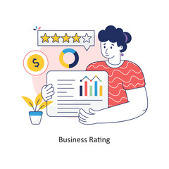 Business Rating vector Colorful Design illustration. Symbol on White background EPS 10 File
