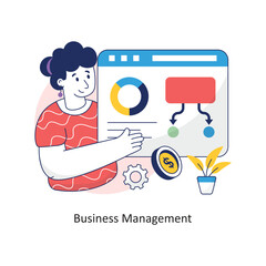 Business Management vector Colorful Design illustration. Symbol on White background EPS 10 File