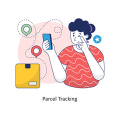 Parcel Tracking vector Colorful Design illustration. Symbol on White background EPS 10 File