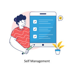 Self Management vector Colorful Design illustration. Symbol on White background EPS 10 File