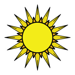 Sun icon design, illustration design