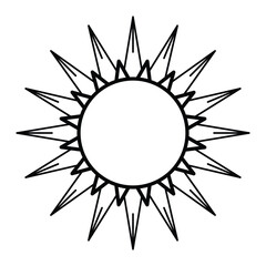 Sun icon design, illustration design