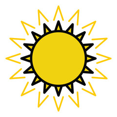 Sun icon design, illustration design