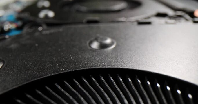 CPU fan cooler black closeup