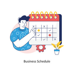 Business Schedule vector Colorful Design illustration. Symbol on White background EPS 10 File
