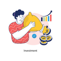 Investment vector Colorful Design illustration. Symbol on White background EPS 10 File
