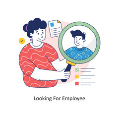 Looking For Employee vector Colorful Design illustration. Symbol on White background EPS 10 File