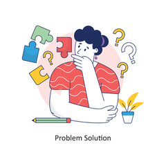 Problem Solution vector Colorful Design illustration. Symbol on White background EPS 10 File