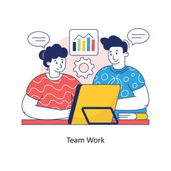 Team Work vector Colorful Design illustration. Symbol on White background EPS 10 File