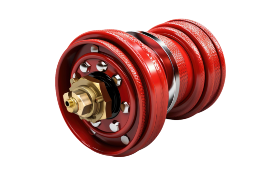 Hose Unifier Firefighting Connection Tool on White or PNG Transparent Background