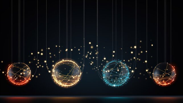 Digital Christmas decorations using graphic design software or code