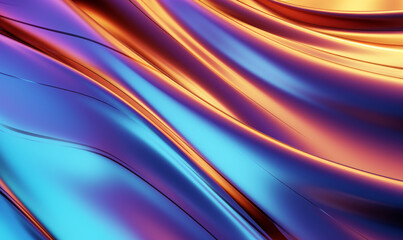 Abstract holographic iridescent neon fluid ripple wave background