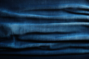 Naklejka premium Indigo Allure: Dark Blue Denim Fabric - Generative AI
