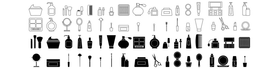 Cosmetics icon vector. Makeup illustration sign. Beauty saloon symbol or logo.