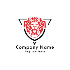 Lion head creative logo design icon