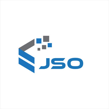 JSO letter logo design on white background. JSO creative initials letter logo concept. JSO letter design.
