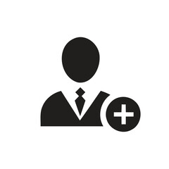 black colour business man icon vector