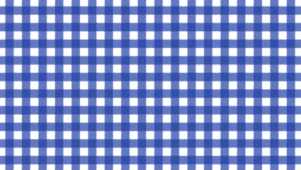 Poster 手描きの紺色と白のギンガムチェック柄のパターン - シンプルでおしゃれな背景素材 - 16:9 © Spica