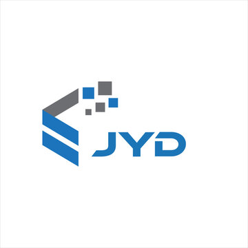 JYD letter technology logo design on white background. JYD creative initials letter IT logo concept. JYD setting shape design
