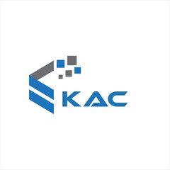 KAC letter technology logo design on white background. KAC creative initials letter IT logo concept. KAC setting shape design
