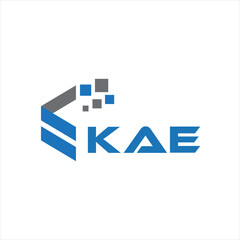 KAE letter technology logo design on white background. KAE creative initials letter IT logo concept. KAE setting shape design
