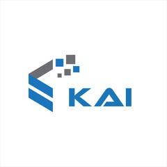KAI letter technology logo design on white background. KAI creative initials letter IT logo concept. KAI setting shape design
