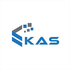KAS letter technology logo design on white background. KAS creative initials letter IT logo concept. KAS setting shape design
