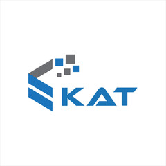KAT letter technology logo design on white background. KAT creative initials letter IT logo concept. KAT setting shape design
