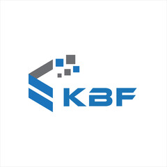 KBF letter technology logo design on white background. KBF creative initials letter IT logo concept. KBF setting shape design
