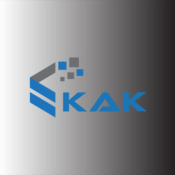 KAK letter technology logo design on white background. KAK creative initials letter IT logo concept. KAK setting shape design
