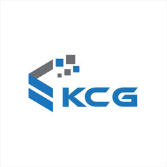 KCG letter technology logo design on white background. KCG creative initials letter IT logo concept. KCG setting shape design
