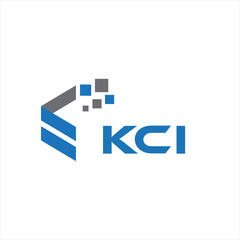 KCI letter technology logo design on white background. KCI creative initials letter IT logo concept. KCI setting shape design
